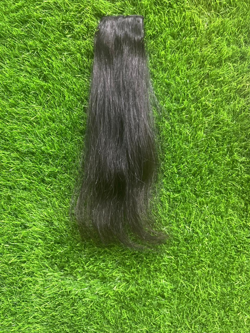 Double Clip 18inch Natural Hair Side Extension